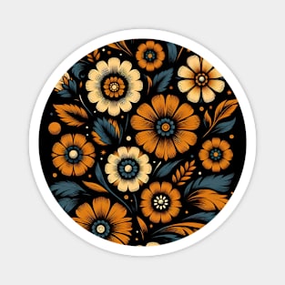 Orange Flowers Magnet